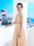 A-Line/Princess Sleeveless Scoop Floor-Length Beading Tulle Dresses