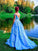 Sleeveless Off-the-Shoulder Tulle Ball Applique Gown Sweep/Brush Train Dresses