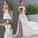 V-neck Sweep/Brush Ruched Satin Sleeveless A-Line/Princess Train Wedding Dresses