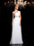 Sleeveless Beading One-Shoulder A-Line/Princess Long Organza Dresses