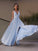 Ruffles A-Line/Princess Jersey V-neck Sleeveless Floor-Length Dresses