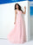Straps Beading Sleeveless A-Line/Princess Long Chiffon Dresses