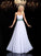 Sweetheart Sleeveless A-line/Princess Rhinestone Long Chiffon Dresses