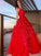 A-Line/Princess Tulle Sleeveless Straps Floor-Length Applique Dresses