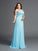 One-Shoulder Sleeveless Chiffon Long Rhinestone A-Line/Princess Plus Size Dresses