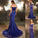 Trumpet/Mermaid Crystal Off-the-Shoulder Sweep/Brush Sleeveless Train Satin Dresses