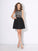 Beading A-Line/Princess Jewel Sleeveless Short Chiffon Dresses