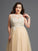 Rhinestone Scoop Net Sleeveless A-Line/Princess Long Plus Size Dresses