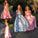 Satin Sleeveless A-Line/Princess Off-the-Shoulder Floor-Length Ruffles Dresses