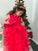Scoop Tea-Length Ruffles Organza Sleeveless A-Line/Princess Flower Girl Dresses