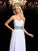 Sweetheart Sleeveless A-line/Princess Rhinestone Long Chiffon Dresses
