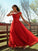 Tulle A-Line/Princess Applique Off-the-Shoulder Sleeveless Floor-Length Dresses