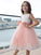 Sleeveless A-Line/Princess Short/Mini Bowknot Scoop Lace Flower Girl Dresses
