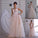 A-Line/Princess Scoop Tulle Applique Sleeveless Sweep/Brush Train Dresses
