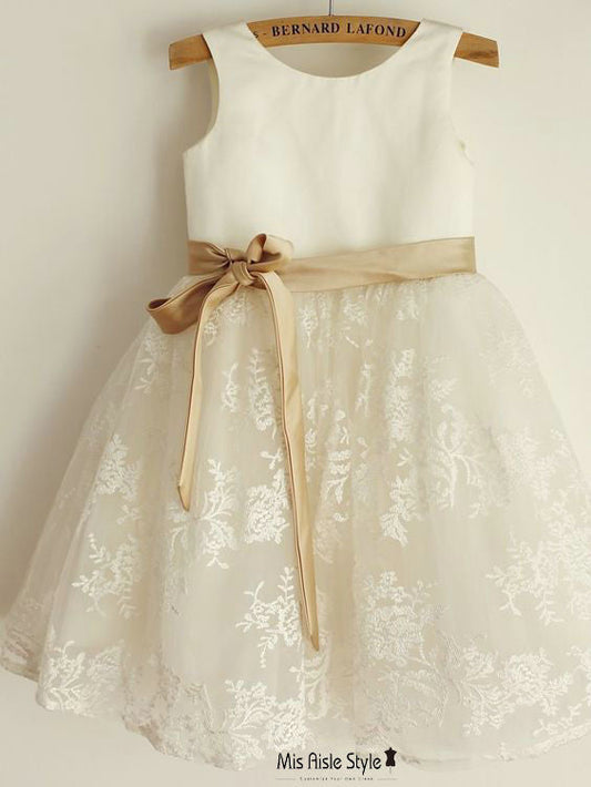 High Quality French Lace Flower Girl Dress