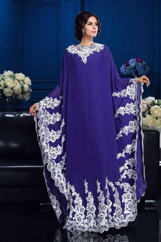 A-Line Princess Scoop Appliques Long Sleeves High Neck Chiffon Mother of the Bride Dresses JS887